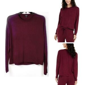Burgundy Long Sleeve Lounge Set